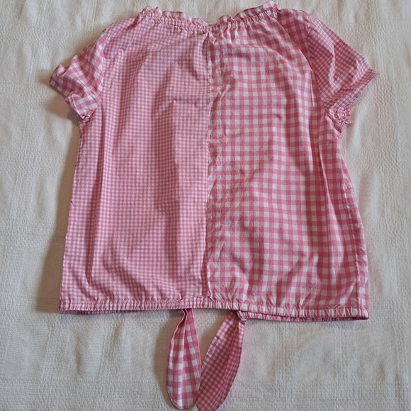 Vineyard Vines girls size 16 gingham pink & white blouse, EUC - Picture 5 of 5